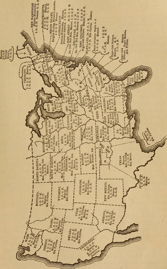 An illustration from The cyclopædia of fraternities; a compilation of existing authentic information and the results of original investigation as to ... more than six hundred secret societies in the United States, 1899, leaf 146