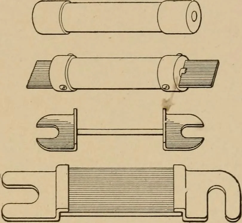 An illustration from Cyclopedia of applied electricity : a general reference work on direct-current generators and motors, storage batteries, electrochemistry, welding, electric wiring, meters, electric lighting, electric railways, power stations, switchboards, power transmission, alternating-current machinery, telegraphy, etc., 1916, leaf 161
