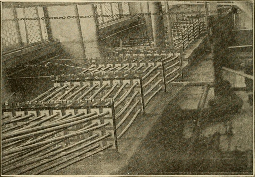 An illustration from Cyclopedia of applied electricity : a general reference work on direct-current generators and motors, storage batteries, electrochemistry, welding, electric wiring, meters, electric lighting, electric railways, power stations, switchboards, power transmission, alternating-current machinery, telegraphy, etc., 1916, leaf 168