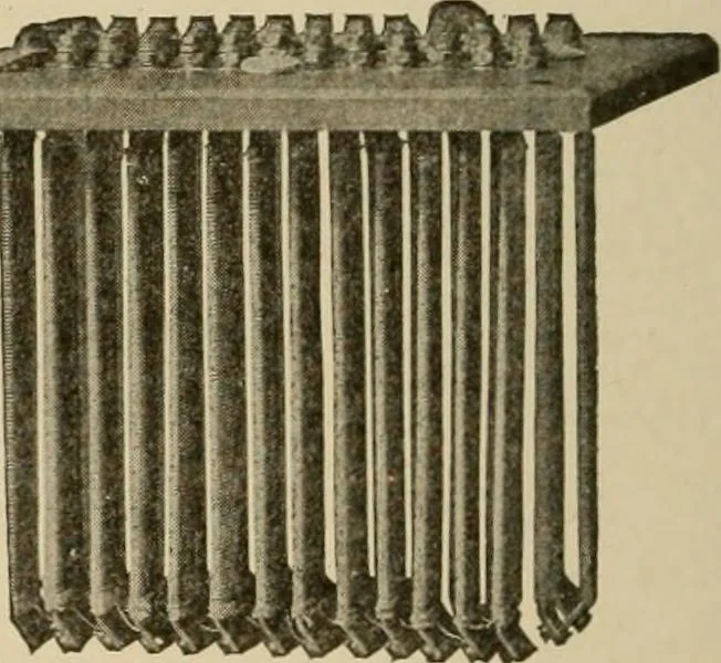 An illustration from Cyclopedia of applied electricity : a general reference work on direct-current generators and motors, storage batteries, electrochemistry, welding, electric wiring, meters, electric lighting, electric railways, power stations, switchboards, power transmission, alternating-current machinery, telegraphy, etc., 1916, leaf 186
