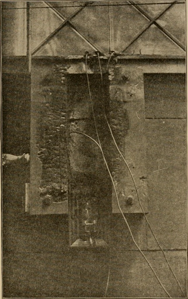 An illustration from Cyclopedia of applied electricity : a general reference work on direct-current generators and motors, storage batteries, electrochemistry, welding, electric wiring, meters, electric lighting, electric railways, power stations, switchboards, power transmission, alternating-current machinery, telegraphy, etc., 1916, leaf 187