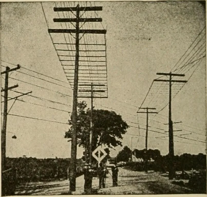 An illustration from Cyclopedia of applied electricity : a general reference work on direct-current generators and motors, storage batteries, electrochemistry, welding, electric wiring, meters, electric lighting, electric railways, power stations, switchboards, power transmission, alternating-current machinery, telegraphy, etc., 1916, leaf 198