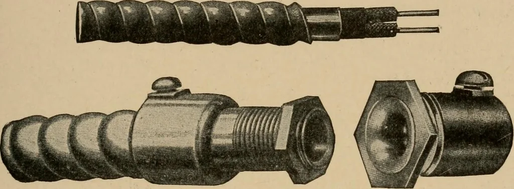 An illustration from Cyclopedia of applied electricity : a general reference work on direct-current generators and motors, storage batteries, electrochemistry, welding, electric wiring, meters, electric lighting, electric railways, power stations, switchboards, power transmission, alternating-current machinery, telegraphy, etc., 1916, leaf 265