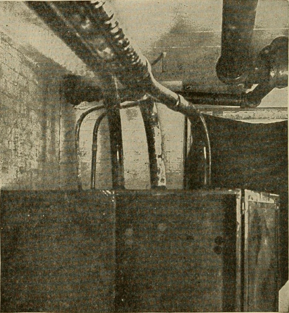 An illustration from Cyclopedia of applied electricity : a general reference work on direct-current generators and motors, storage batteries, electrochemistry, welding, electric wiring, meters, electric lighting, electric railways, power stations, switchboards, power transmission, alternating-current machinery, telegraphy, etc., 1916, leaf 272
