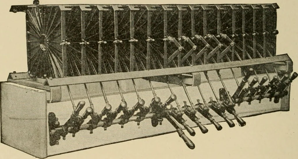 An illustration from Cyclopedia of applied electricity : a general reference work on direct-current generators and motors, storage batteries, electrochemistry, welding, electric wiring, meters, electric lighting, electric railways, power stations, switchboards, power transmission, alternating-current machinery, telegraphy, etc., 1916, leaf 286