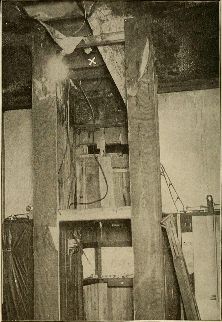 An illustration from Cyclopedia of applied electricity : a general reference work on direct-current generators and motors, storage batteries, electrochemistry, welding, electric wiring, meters, electric lighting, electric railways, power stations, switchboards, power transmission, alternating-current machinery, telegraphy, etc., 1916, leaf 290