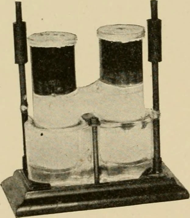 An illustration from Cyclopedia of applied electricity : a general reference work on direct-current generators and motors, storage batteries, electrochemistry, welding, electric wiring, meters, electric lighting, electric railways, power stations, switchboards, power transmission, alternating-current machinery, telegraphy, etc., 1916, leaf 336