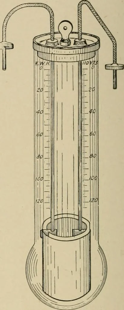 An illustration from Cyclopedia of applied electricity : a general reference work on direct-current generators and motors, storage batteries, electrochemistry, welding, electric wiring, meters, electric lighting, electric railways, power stations, switchboards, power transmission, alternating-current machinery, telegraphy, etc., 1916, leaf 340