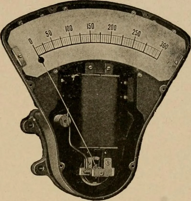 An illustration from Cyclopedia of applied electricity : a general reference work on direct-current generators and motors, storage batteries, electrochemistry, welding, electric wiring, meters, electric lighting, electric railways, power stations, switchboards, power transmission, alternating-current machinery, telegraphy, etc., 1916, leaf 353