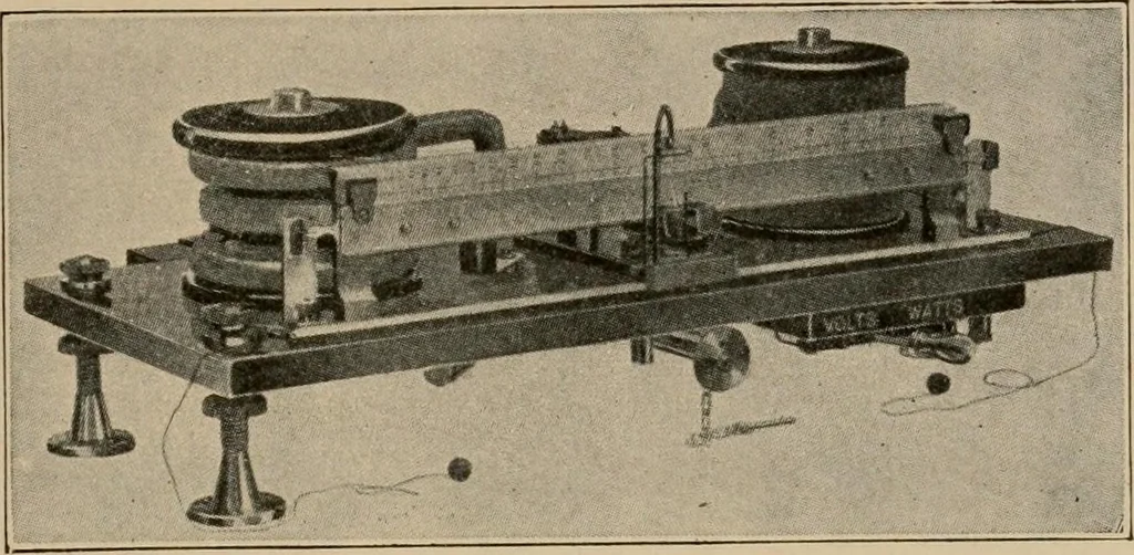 An illustration from Cyclopedia of applied electricity : a general reference work on direct-current generators and motors, storage batteries, electrochemistry, welding, electric wiring, meters, electric lighting, electric railways, power stations, switchboards, power transmission, alternating-current machinery, telegraphy, etc., 1916, leaf 357