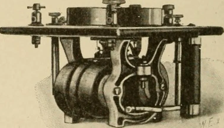 An illustration from Cyclopedia of applied electricity : a general reference work on direct-current generators and motors, storage batteries, electrochemistry, welding, electric wiring, meters, electric lighting, electric railways, power stations, switchboards, power transmission, alternating-current machinery, telegraphy, etc., 1916, leaf 358