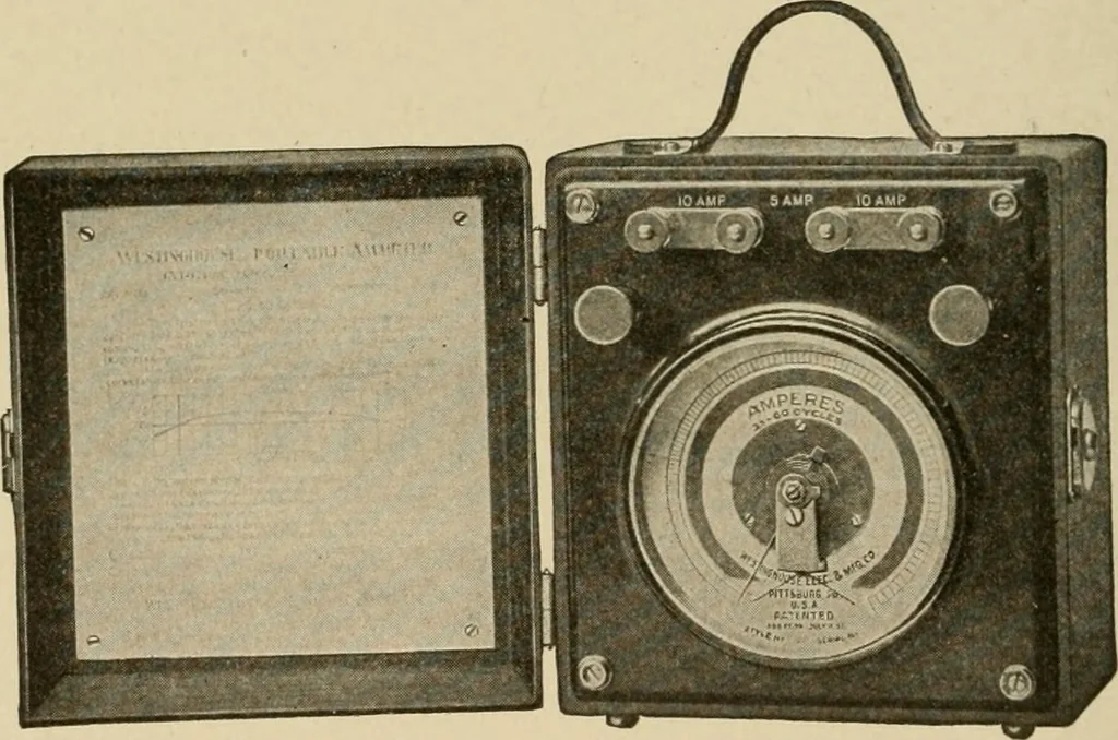 An illustration from Cyclopedia of applied electricity : a general reference work on direct-current generators and motors, storage batteries, electrochemistry, welding, electric wiring, meters, electric lighting, electric railways, power stations, switchboards, power transmission, alternating-current machinery, telegraphy, etc., 1916, leaf 364