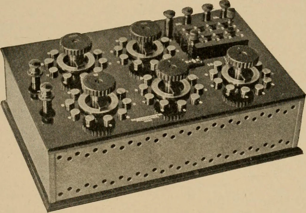 An illustration from Cyclopedia of applied electricity : a general reference work on direct-current generators and motors, storage batteries, electrochemistry, welding, electric wiring, meters, electric lighting, electric railways, power stations, switchboards, power transmission, alternating-current machinery, telegraphy, etc., 1916, leaf 373