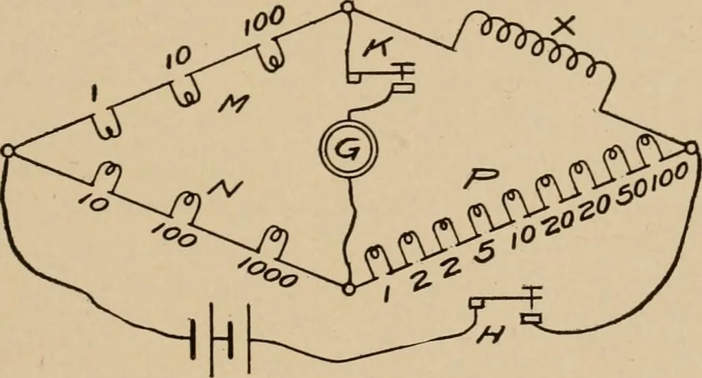 An illustration from Cyclopedia of applied electricity : a general reference work on direct-current generators and motors, storage batteries, electrochemistry, welding, electric wiring, meters, electric lighting, electric railways, power stations, switchboards, power transmission, alternating-current machinery, telegraphy, etc., 1916, leaf 377