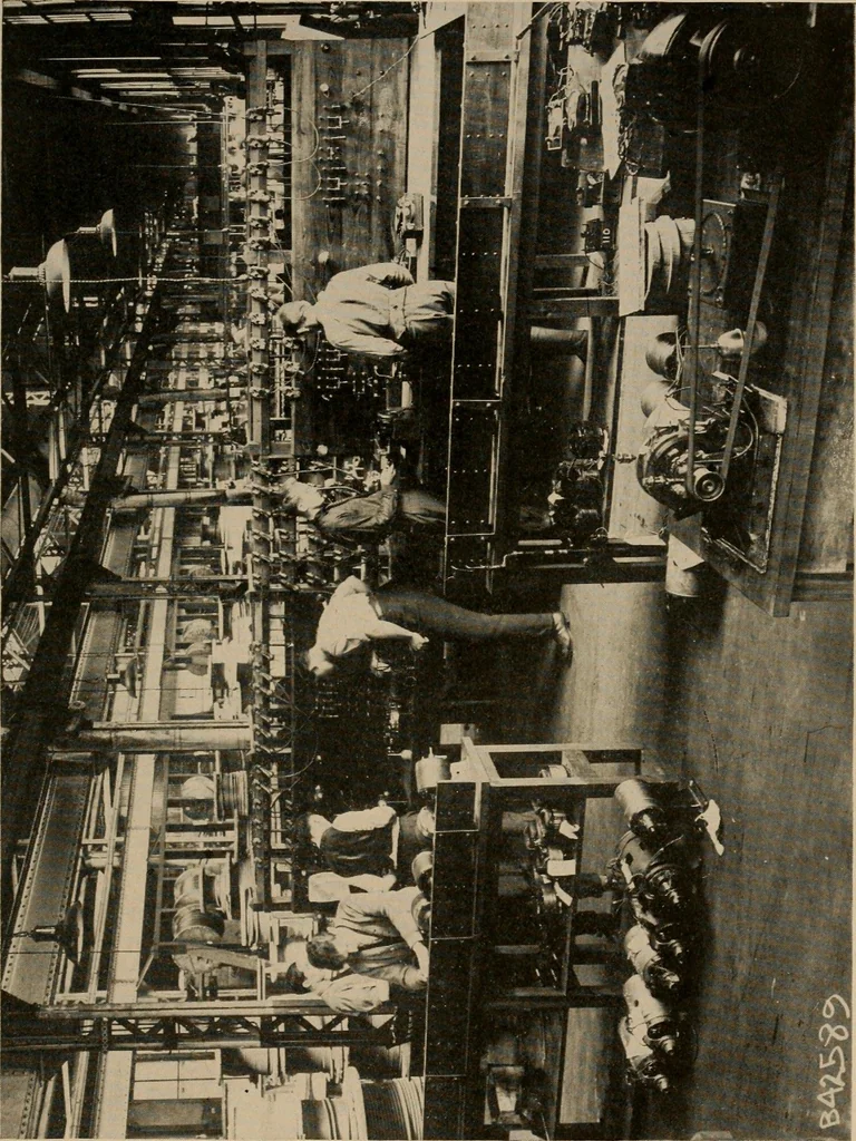 An illustration from Cyclopedia of applied electricity : a general reference work on direct-current generators and motors, storage batteries, electrochemistry, welding, electric wiring, meters, electric lighting, electric railways, power stations, switchboards, power transmission, alternating-current machinery, telegraphy, etc., 1916, leaf 383