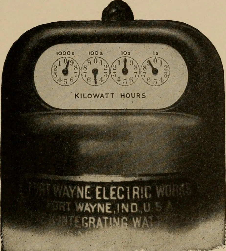 An illustration from Cyclopedia of applied electricity : a general reference work on direct-current generators and motors, storage batteries, electrochemistry, welding, electric wiring, meters, electric lighting, electric railways, power stations, switchboards, power transmission, alternating-current machinery, telegraphy, etc., 1916, leaf 483