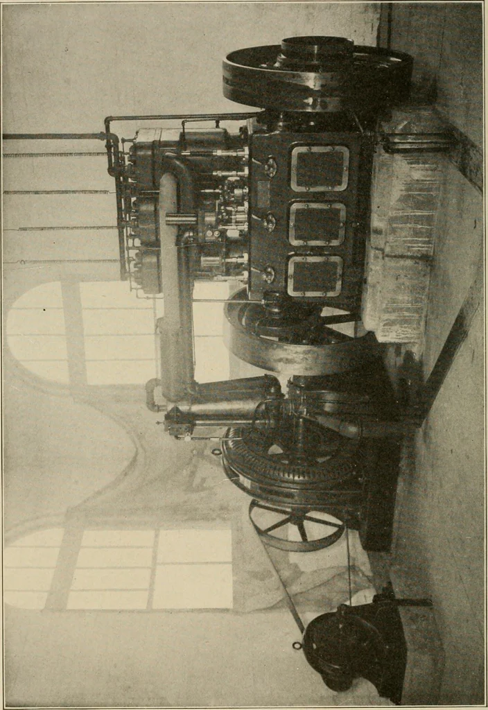 An illustration from Cyclopedia of applied electricity : a general reference work on direct-current generators and motors, storage batteries, electrochemistry, welding, electric wiring, meters, electric lighting, electric railways, power stations, switchboards, power transmission, alternating-current machinery, telegraphy, etc., 1916, leaf 54