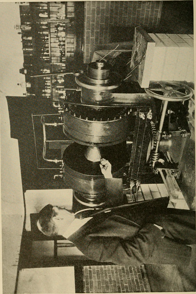 An illustration from Cyclopedia of applied electricity : a general reference work on direct-current generators and motors, storage batteries, electrochemistry, welding, electric wiring, meters, electric lighting, electric railways, power stations, switchboards, power transmission, alternating-current machinery, telegraphy, etc., 1916, leaf 96