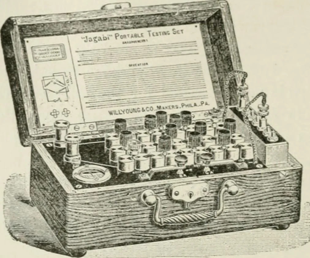 An illustration from Cyclopedia of applied electricity : a practical guide for electricians, mechanics, engineers, students, telegraph and telephone operators, and all others interested in electricity, 1905, leaf 152