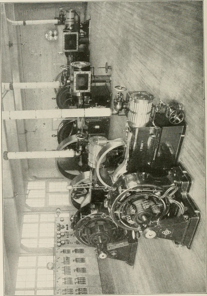An illustration from Cyclopedia of applied electricity : a general reference work on direct-current generators and motors, storage batteries, electrochemistry, welding, electric wiring, meters, electric lighting, electric railways, power stations, switchboards, power transmission, alternating-current machinery, telegraphy, etc., 1916, leaf 126