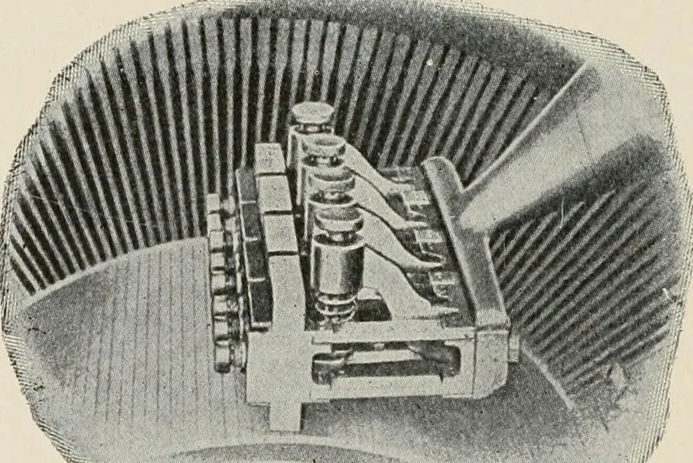 An illustration from Cyclopedia of applied electricity : a general reference work on direct-current generators and motors, storage batteries, electrochemistry, welding, electric wiring, meters, electric lighting, electric railways, power stations, switchboards, power transmission, alternating-current machinery, telegraphy, etc., 1916, leaf 158