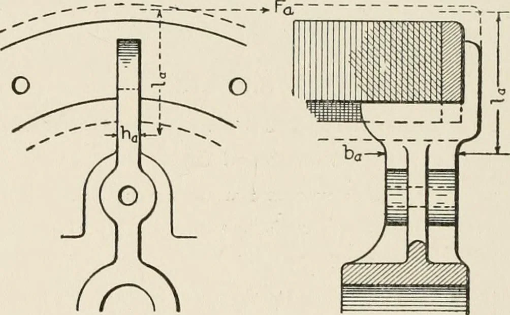 An illustration from Cyclopedia of applied electricity : a general reference work on direct-current generators and motors, storage batteries, electrochemistry, welding, electric wiring, meters, electric lighting, electric railways, power stations, switchboards, power transmission, alternating-current machinery, telegraphy, etc., 1916, leaf 164