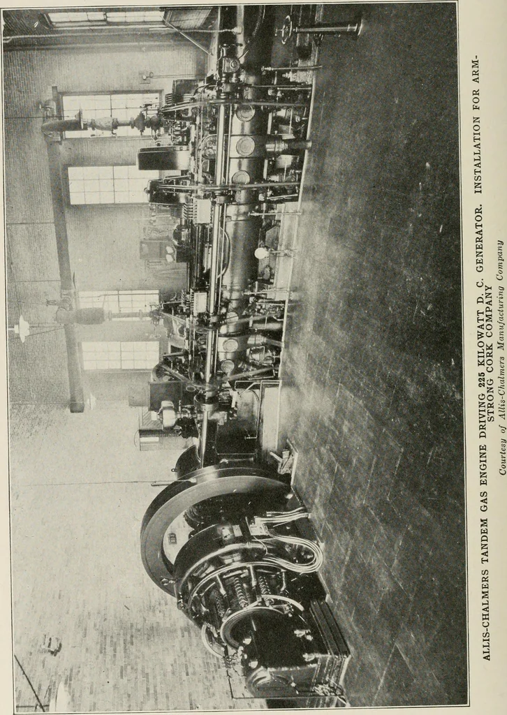 An illustration from Cyclopedia of applied electricity : a general reference work on direct-current generators and motors, storage batteries, electrochemistry, welding, electric wiring, meters, electric lighting, electric railways, power stations, switchboards, power transmission, alternating-current machinery, telegraphy, etc., 1916, leaf 198
