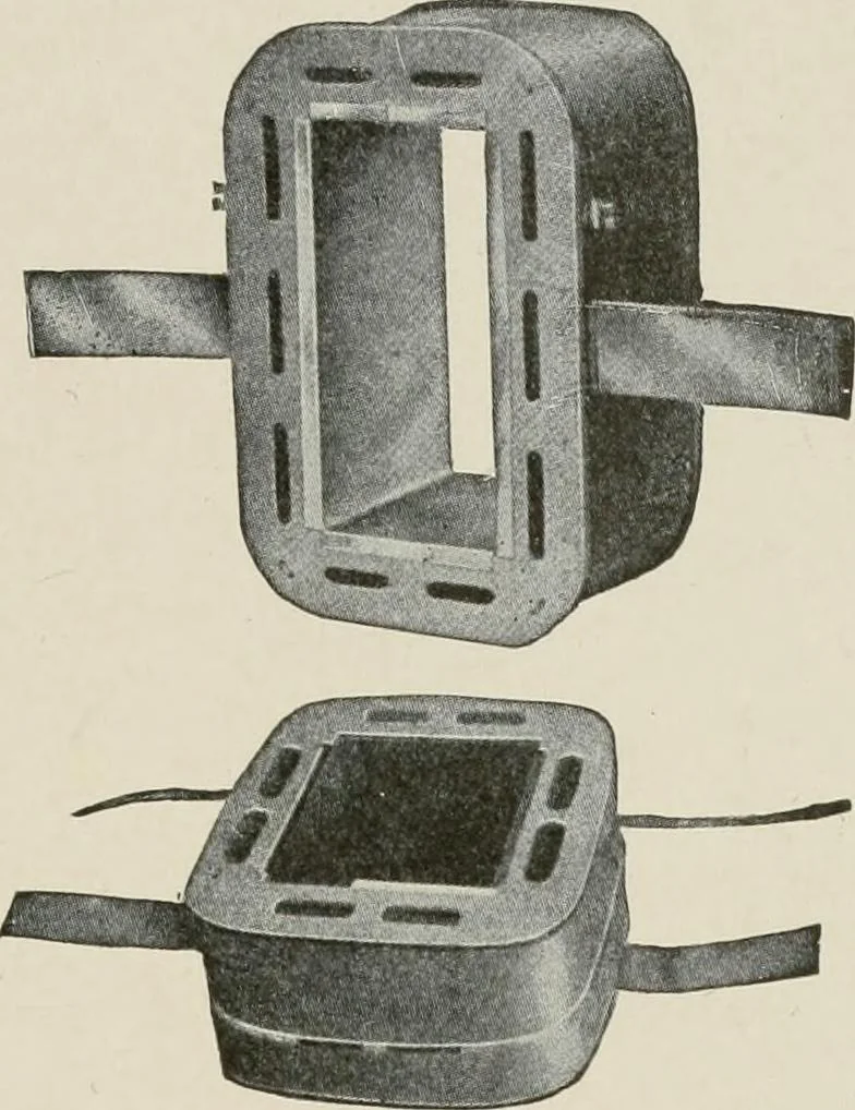 An illustration from Cyclopedia of applied electricity : a general reference work on direct-current generators and motors, storage batteries, electrochemistry, welding, electric wiring, meters, electric lighting, electric railways, power stations, switchboards, power transmission, alternating-current machinery, telegraphy, etc., 1916, leaf 201