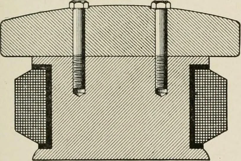 An illustration from Cyclopedia of applied electricity : a general reference work on direct-current generators and motors, storage batteries, electrochemistry, welding, electric wiring, meters, electric lighting, electric railways, power stations, switchboards, power transmission, alternating-current machinery, telegraphy, etc., 1916, leaf 203