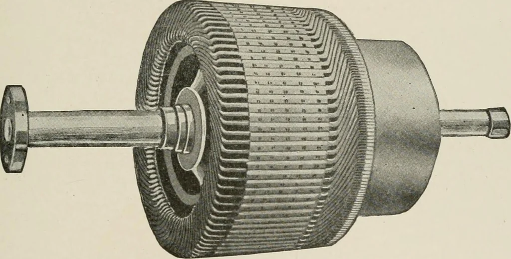 An illustration from Cyclopedia of applied electricity : a general reference work on direct-current generators and motors, storage batteries, electrochemistry, welding, electric wiring, meters, electric lighting, electric railways, power stations, switchboards, power transmission, alternating-current machinery, telegraphy, etc., 1916, leaf 217