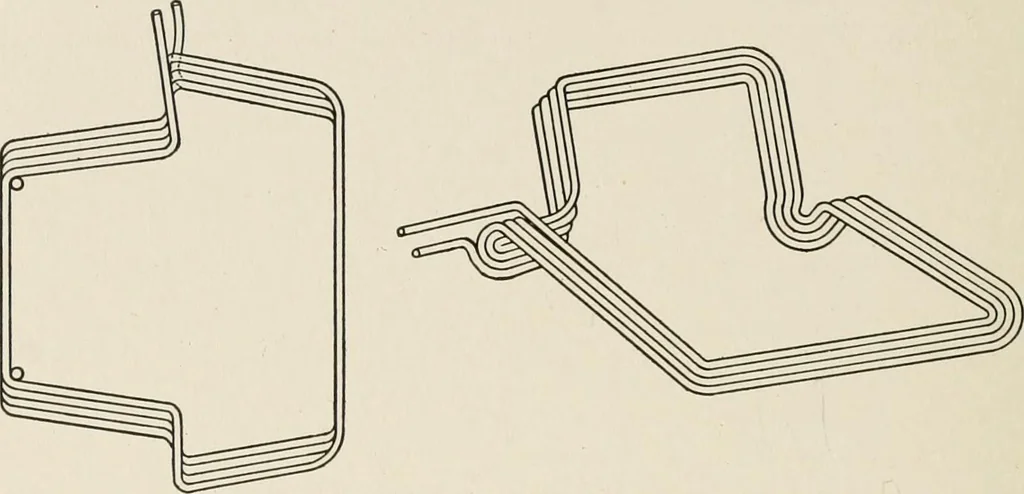 An illustration from Cyclopedia of applied electricity : a general reference work on direct-current generators and motors, storage batteries, electrochemistry, welding, electric wiring, meters, electric lighting, electric railways, power stations, switchboards, power transmission, alternating-current machinery, telegraphy, etc., 1916, leaf 218