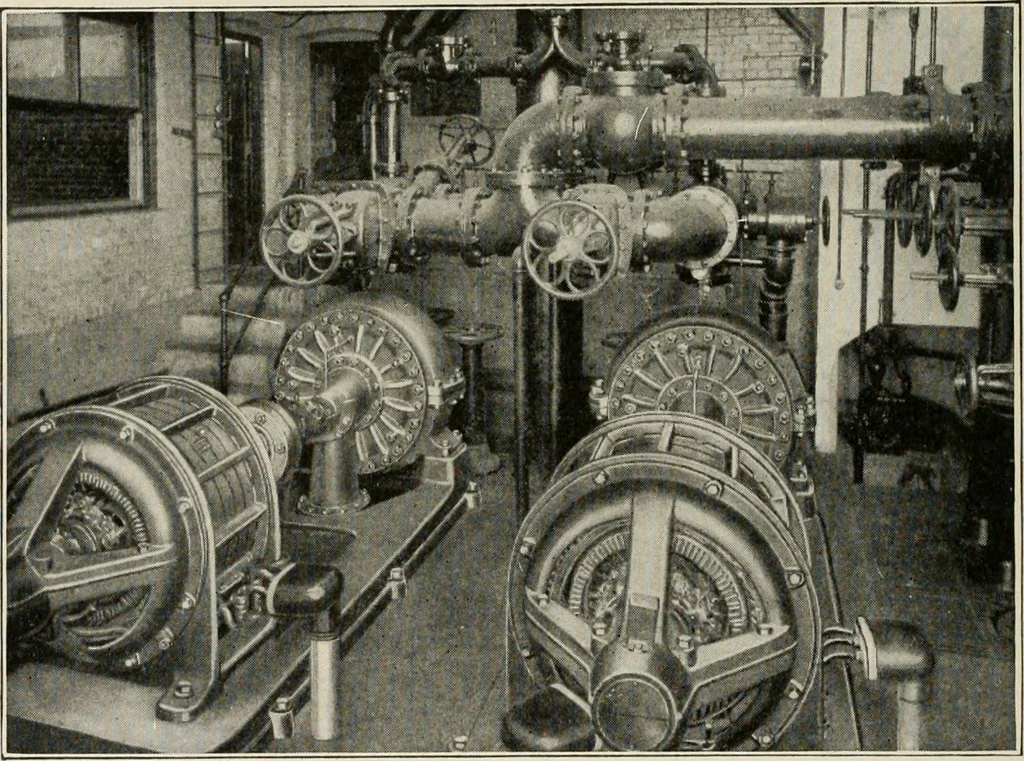 An illustration from Cyclopedia of applied electricity : a general reference work on direct-current generators and motors, storage batteries, electrochemistry, welding, electric wiring, meters, electric lighting, electric railways, power stations, switchboards, power transmission, alternating-current machinery, telegraphy, etc., 1916, leaf 292