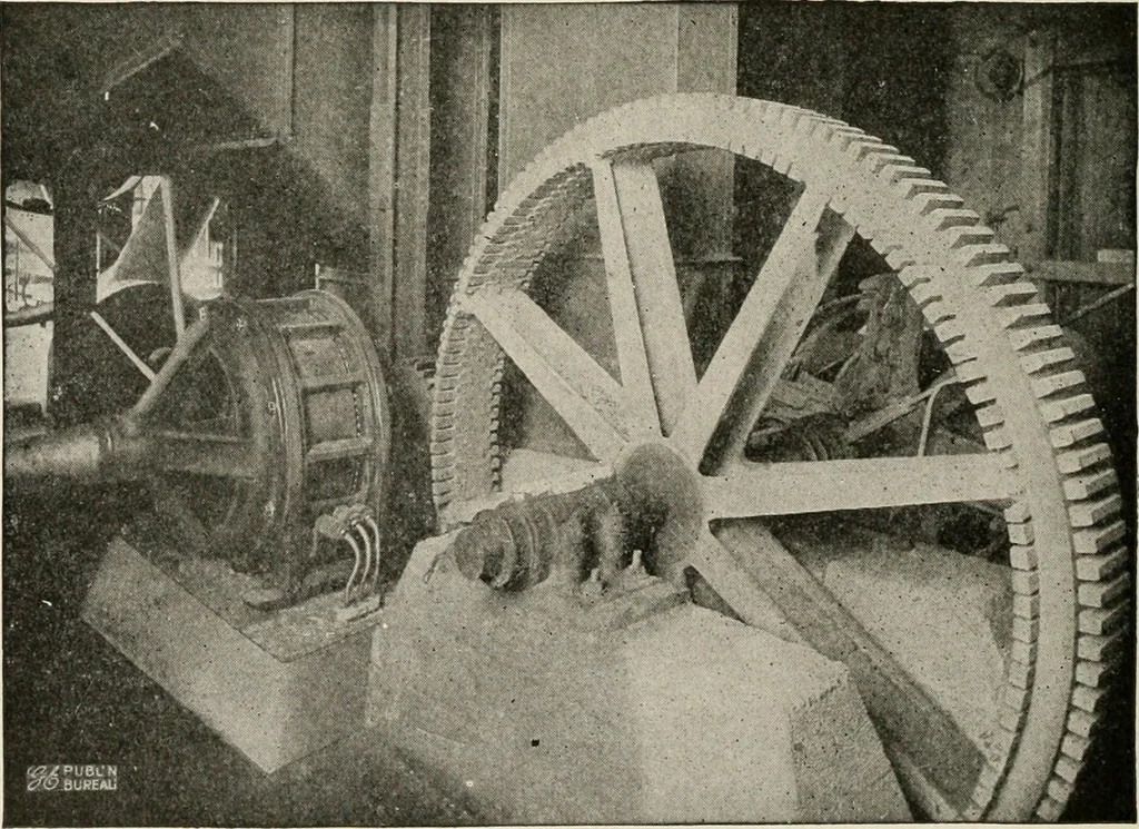 An illustration from Cyclopedia of applied electricity : a general reference work on direct-current generators and motors, storage batteries, electrochemistry, welding, electric wiring, meters, electric lighting, electric railways, power stations, switchboards, power transmission, alternating-current machinery, telegraphy, etc., 1916, leaf 294