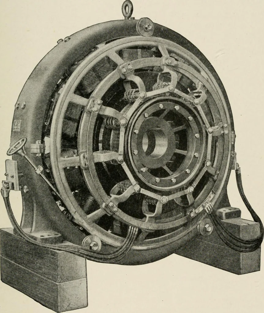 An illustration from Cyclopedia of applied electricity : a general reference work on direct-current generators and motors, storage batteries, electrochemistry, welding, electric wiring, meters, electric lighting, electric railways, power stations, switchboards, power transmission, alternating-current machinery, telegraphy, etc., 1916, leaf 297