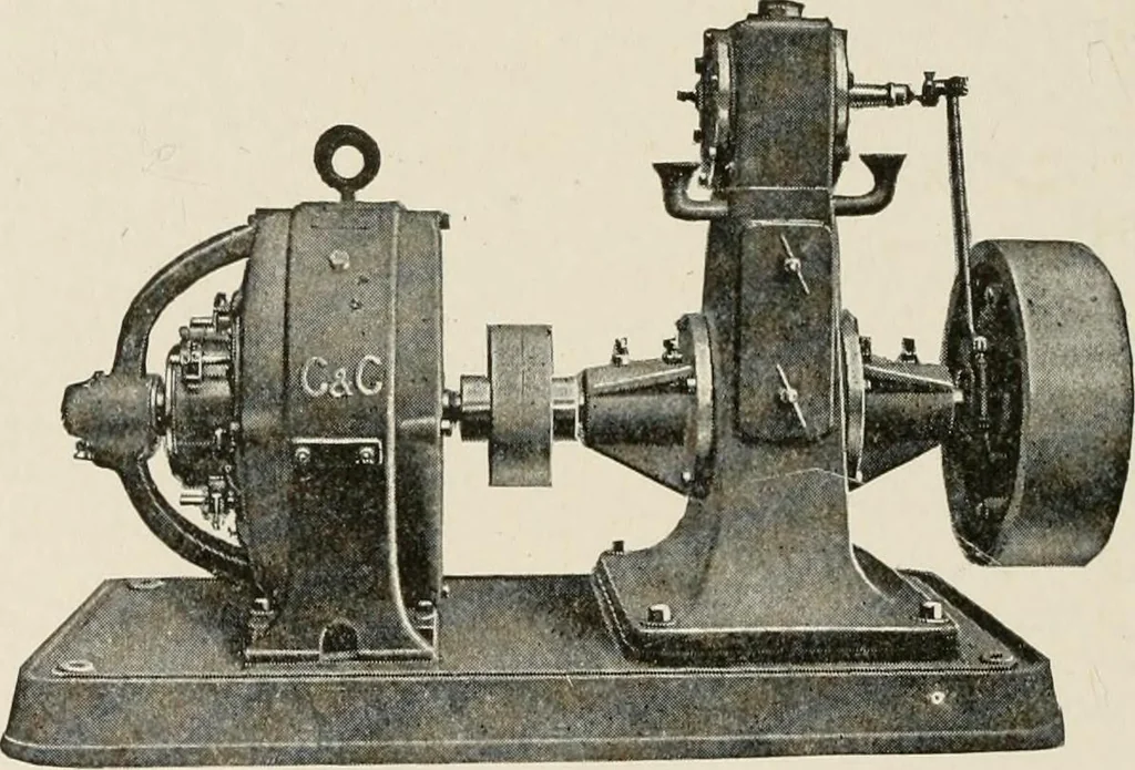 An illustration from Cyclopedia of applied electricity : a general reference work on direct-current generators and motors, storage batteries, electrochemistry, welding, electric wiring, meters, electric lighting, electric railways, power stations, switchboards, power transmission, alternating-current machinery, telegraphy, etc., 1916, leaf 308