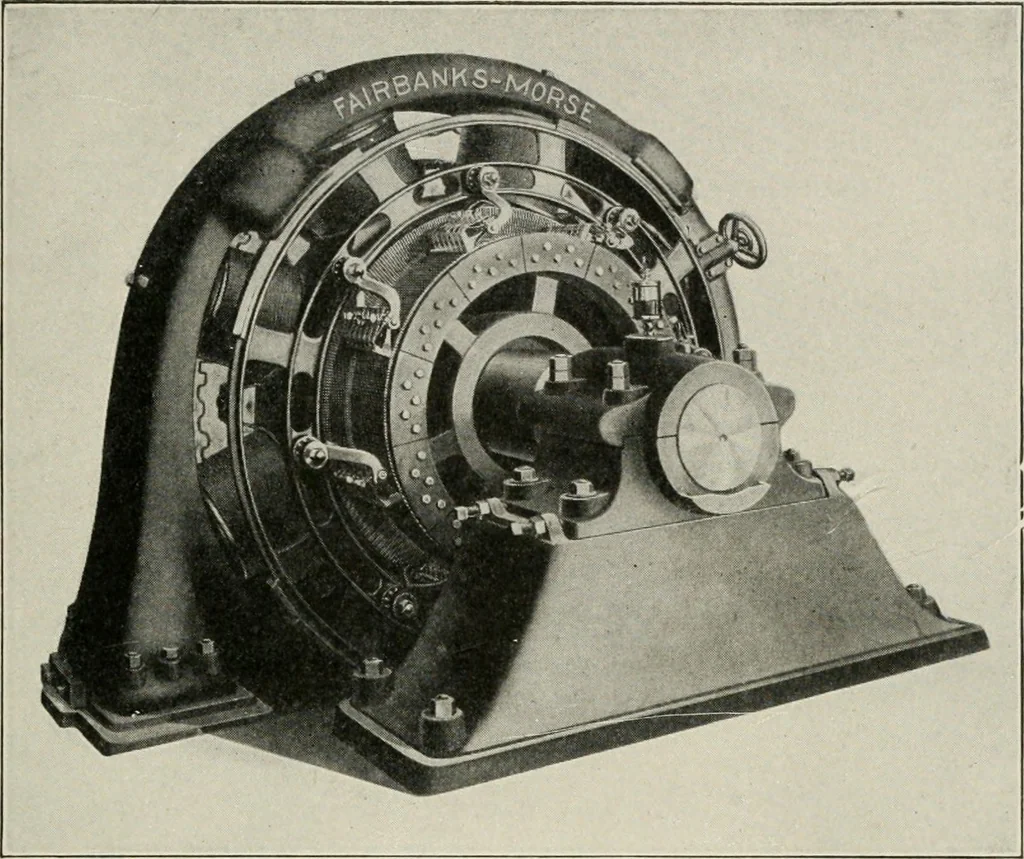 An illustration from Cyclopedia of applied electricity : a general reference work on direct-current generators and motors, storage batteries, electrochemistry, welding, electric wiring, meters, electric lighting, electric railways, power stations, switchboards, power transmission, alternating-current machinery, telegraphy, etc., 1916, leaf 315