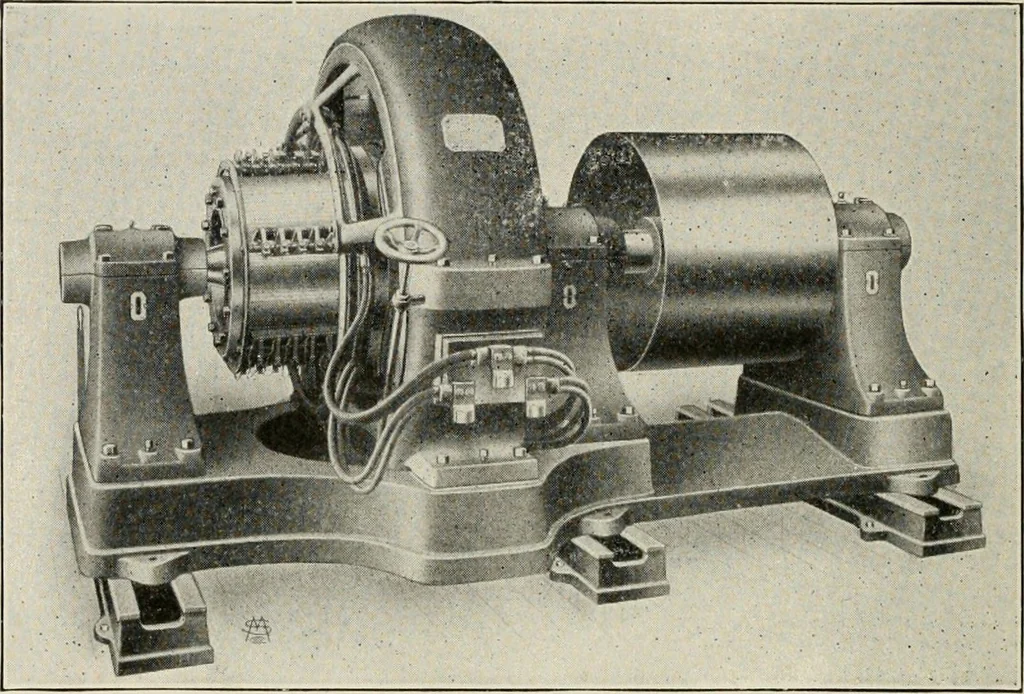 An illustration from Cyclopedia of applied electricity : a general reference work on direct-current generators and motors, storage batteries, electrochemistry, welding, electric wiring, meters, electric lighting, electric railways, power stations, switchboards, power transmission, alternating-current machinery, telegraphy, etc., 1916, leaf 320