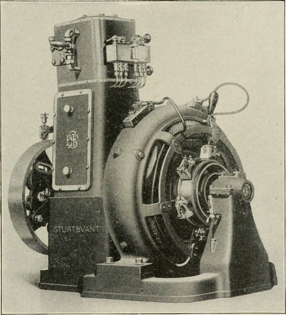 An illustration from Cyclopedia of applied electricity : a general reference work on direct-current generators and motors, storage batteries, electrochemistry, welding, electric wiring, meters, electric lighting, electric railways, power stations, switchboards, power transmission, alternating-current machinery, telegraphy, etc., 1916, leaf 333