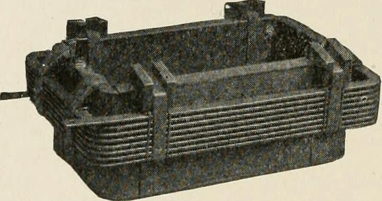 An illustration from Cyclopedia of applied electricity : a general reference work on direct-current generators and motors, storage batteries, electrochemistry, welding, electric wiring, meters, electric lighting, electric railways, power stations, switchboards, power transmission, alternating-current machinery, telegraphy, etc., 1916, leaf 340