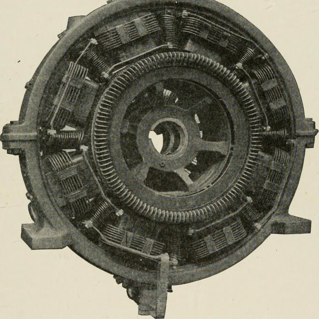 An illustration from Cyclopedia of applied electricity : a general reference work on direct-current generators and motors, storage batteries, electrochemistry, welding, electric wiring, meters, electric lighting, electric railways, power stations, switchboards, power transmission, alternating-current machinery, telegraphy, etc., 1916, leaf 341