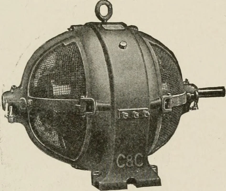An illustration from Cyclopedia of applied electricity : a general reference work on direct-current generators and motors, storage batteries, electrochemistry, welding, electric wiring, meters, electric lighting, electric railways, power stations, switchboards, power transmission, alternating-current machinery, telegraphy, etc., 1916, leaf 347