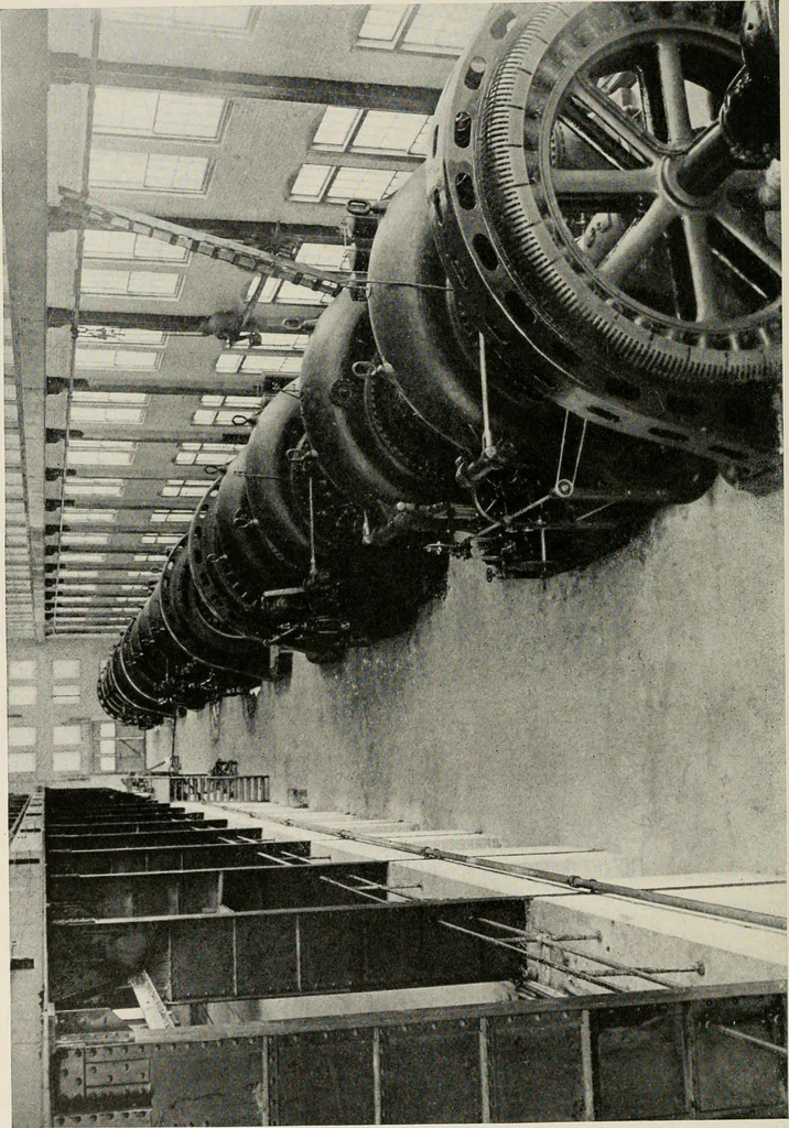 An illustration from Cyclopedia of applied electricity : a general reference work on direct-current generators and motors, storage batteries, electrochemistry, welding, electric wiring, meters, electric lighting, electric railways, power stations, switchboards, power transmission, alternating-current machinery, telegraphy, etc., 1916, leaf 354