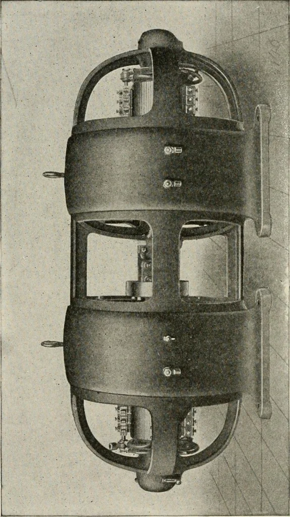 An illustration from Cyclopedia of applied electricity : a general reference work on direct-current generators and motors, storage batteries, electrochemistry, welding, electric wiring, meters, electric lighting, electric railways, power stations, switchboards, power transmission, alternating-current machinery, telegraphy, etc., 1916, leaf 374