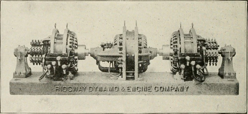 An illustration from Cyclopedia of applied electricity : a general reference work on direct-current generators and motors, storage batteries, electrochemistry, welding, electric wiring, meters, electric lighting, electric railways, power stations, switchboards, power transmission, alternating-current machinery, telegraphy, etc., 1916, leaf 378