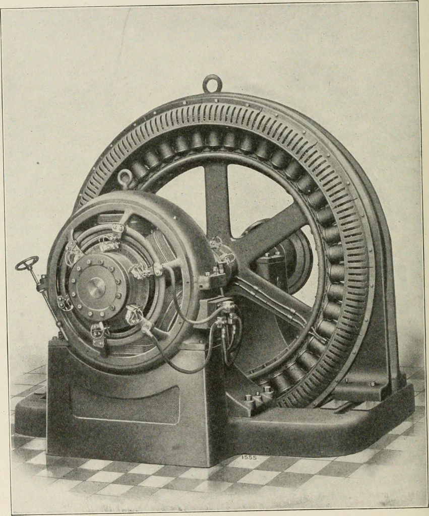An illustration from Cyclopedia of applied electricity : a general reference work on direct-current generators and motors, storage batteries, electrochemistry, welding, electric wiring, meters, electric lighting, electric railways, power stations, switchboards, power transmission, alternating-current machinery, telegraphy, etc., 1916, leaf 380