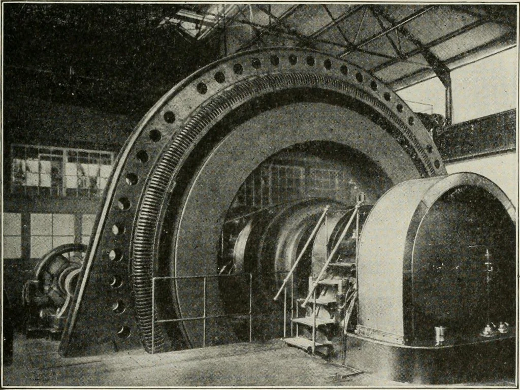 An illustration from Cyclopedia of applied electricity : a general reference work on direct-current generators and motors, storage batteries, electrochemistry, welding, electric wiring, meters, electric lighting, electric railways, power stations, switchboards, power transmission, alternating-current machinery, telegraphy, etc., 1916, leaf 383