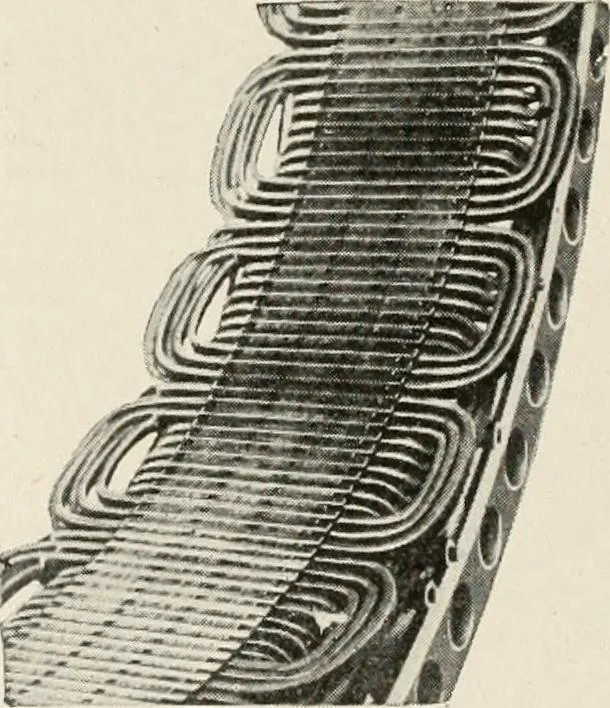 An illustration from Cyclopedia of applied electricity : a general reference work on direct-current generators and motors, storage batteries, electrochemistry, welding, electric wiring, meters, electric lighting, electric railways, power stations, switchboards, power transmission, alternating-current machinery, telegraphy, etc., 1916, leaf 386