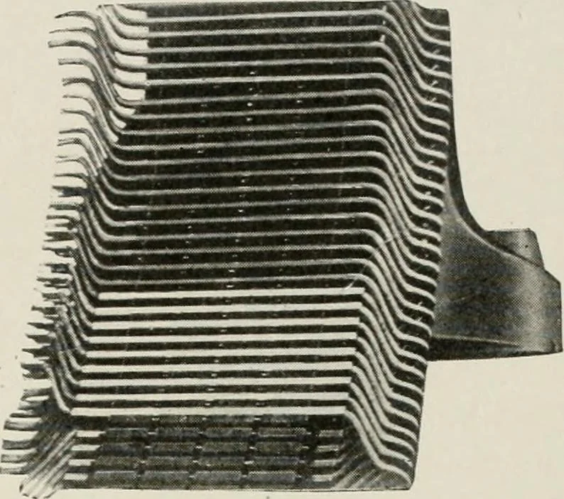 An illustration from Cyclopedia of applied electricity : a general reference work on direct-current generators and motors, storage batteries, electrochemistry, welding, electric wiring, meters, electric lighting, electric railways, power stations, switchboards, power transmission, alternating-current machinery, telegraphy, etc., 1916, leaf 387