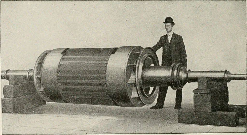 An illustration from Cyclopedia of applied electricity : a general reference work on direct-current generators and motors, storage batteries, electrochemistry, welding, electric wiring, meters, electric lighting, electric railways, power stations, switchboards, power transmission, alternating-current machinery, telegraphy, etc., 1916, leaf 392