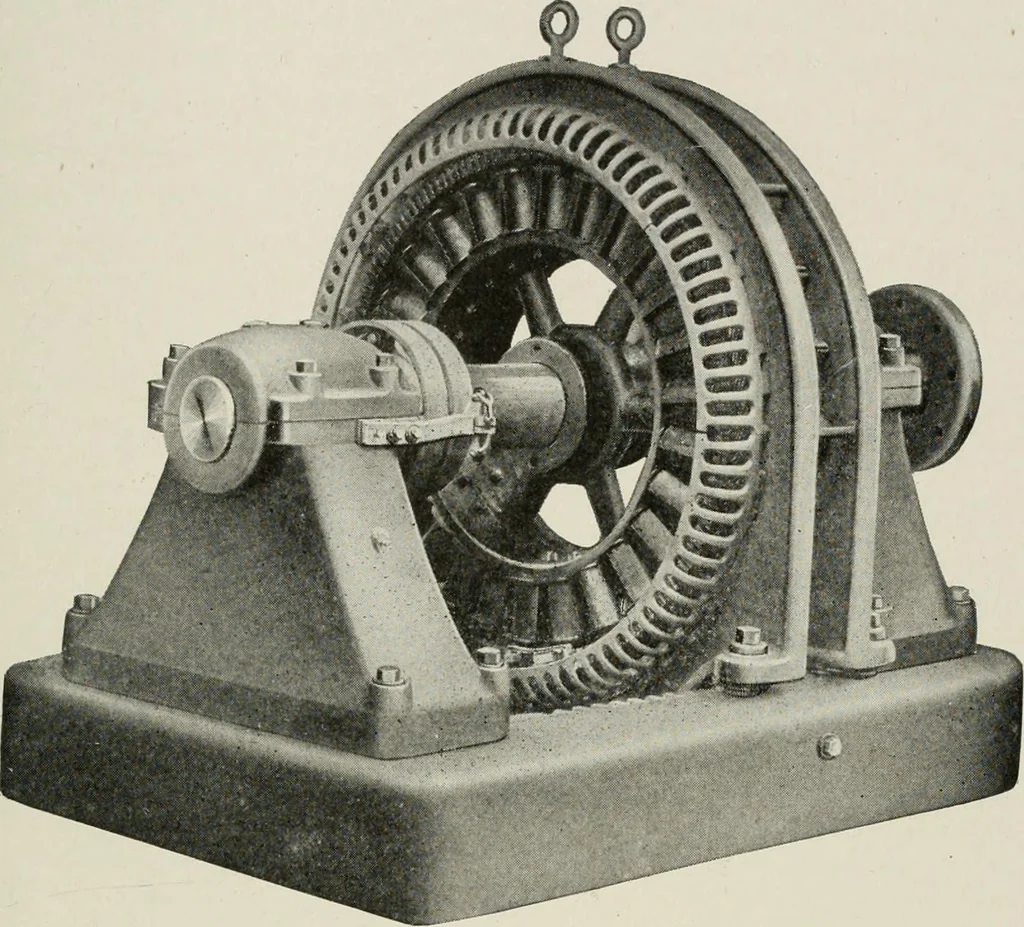 An illustration from Cyclopedia of applied electricity : a general reference work on direct-current generators and motors, storage batteries, electrochemistry, welding, electric wiring, meters, electric lighting, electric railways, power stations, switchboards, power transmission, alternating-current machinery, telegraphy, etc., 1916, leaf 407